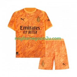Maglia AC Milan Portiere Bambino Terza Divisa 2025-2026 Manica Corta