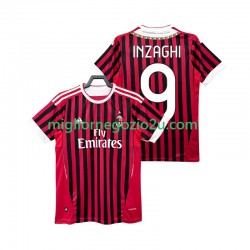 Maglia AC Milan INZAGHI 9 2012 Retro Uomo Casa Divisa 2011 Manica Corta