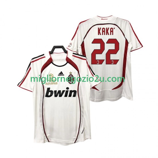Maglia AC Milan KAKA 22 2007 Retro Uomo Trasferta Divisa 2006 Manica Corta