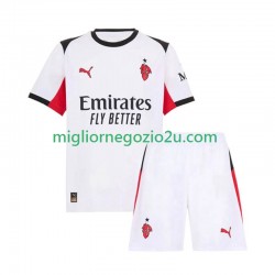 Maglia AC Milan Bambino Trasferta Divisa 2025-2026 Manica Corta