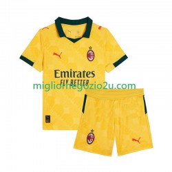 Maglia AC Milan Bambino Terza Divisa 2025-2026 Manica Corta