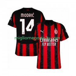 Maglia AC Milan Modrić Luca 14 Uomo Casa Divisa 2025-2026 Manica Corta