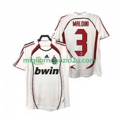 Maglia AC Milan MALDINI 3 2007 Retro Uomo Trasferta Divisa 2006 Manica Corta
