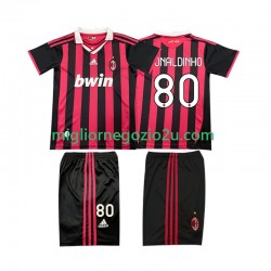 Maglia AC Milan RONALDINHO 80 2009 Retro Bambino Casa Divisa 2010 Manica Corta