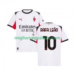 Maglia AC Milan Rafael Leao 10 Uomo Trasferta Divisa 2025-2026 Manica Corta