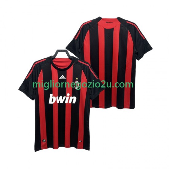 Maglia AC Milan 2009 Retro Uomo Casa Divisa 2008 Manica Corta