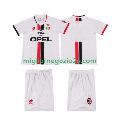 Maglia AC Milan 1996 1997 Retro Bambino Trasferta Divisa Manica Corta
