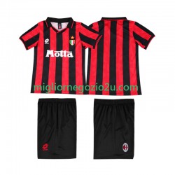 Maglia AC Milan 1993 Retro Bambino Casa Divisa 1994 Manica Corta