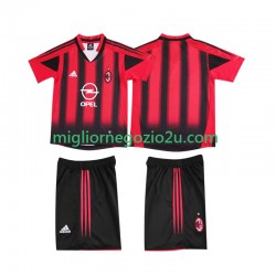 Maglia AC Milan 2005 Retro Bambino Casa Divisa 2004 Manica Corta