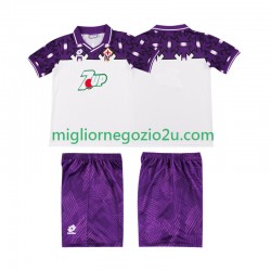 Maglia ACF Fiorentina 1992 1993 Retro Bambino Trasferta Divisa Manica Corta