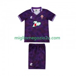 Maglia ACF Fiorentina 1992 1993 Retro Bambino Casa Divisa Manica Corta