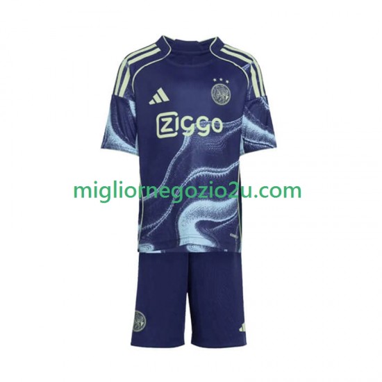 Maglia AFC Ajax Bambino Trasferta Divisa 2025-2026 Manica Corta