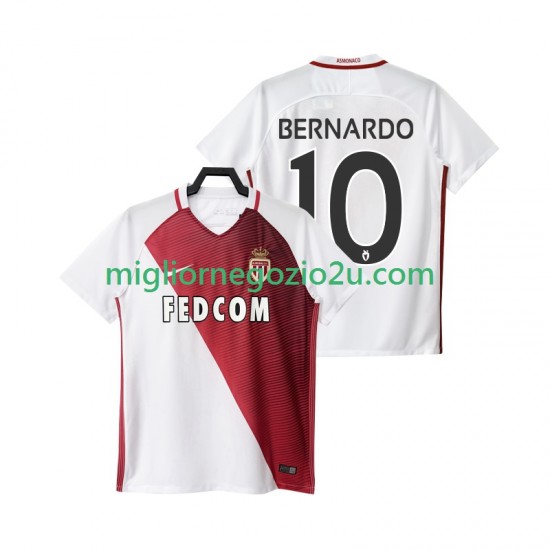 Maglia AS Monaco BERNARDO 10 2016 2017 Uomo Casa Divisa Manica Corta