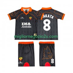 Maglia AS Roma NAKATA 8 2000 Retro Bambino Trasferta Divisa 1999 Manica Corta