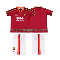 Maglia AS Roma Retro Bambino Casa Divisa 1998 1999 Manica Corta