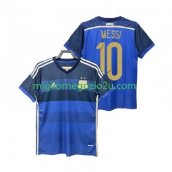 Maglia Argentina Lionel Messi 10 2014 Retro Uomo Trasferta Divisa Manica Corta