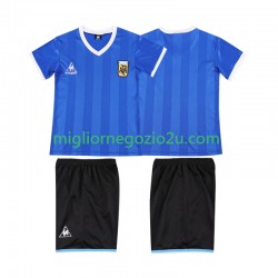 Maglia Argentina 1986 Retro Bambino Trasferta Divisa Manica Corta