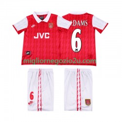 Maglia Arsenal ADAMS 6 1996 Retro Bambino Casa Divisa 1994 Manica Corta