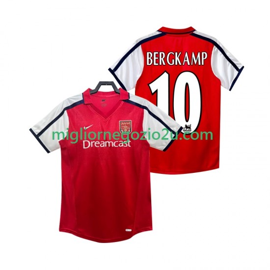 Maglia Arsenal BERGKAMP 10 2001 Retro Uomo Casa Divisa 2002 Manica Corta