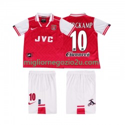 Maglia Arsenal BERGKAMP 10 1996 1997 Retro Bambino Casa Divisa Manica Corta