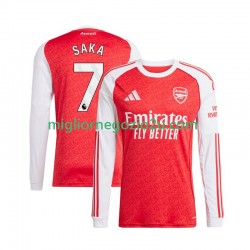 Maglia Arsenal Bukayo Saka 7 Uomo Casa Divisa 2025-2026 Manica Lunga