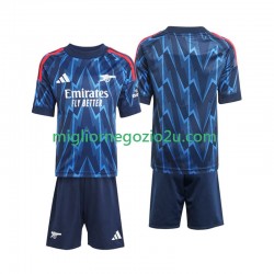 Maglia Arsenal Bambino Trasferta Divisa 2025-2026 Manica Corta