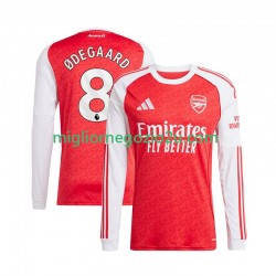 Maglia Arsenal Martin Odegaard 8 Uomo Casa Divisa 2025-2026 Manica Lunga