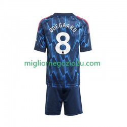 Maglia Arsenal Martin Odegaard 8 Bambino Trasferta Divisa 2025-2026 Manica Corta