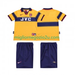 Maglia Arsenal 1997 Retro Bambino Trasferta Divisa 1999 Manica Corta