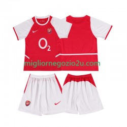 Maglia Arsenal 2003 Retro Bambino Casa Divisa 2002 Manica Corta