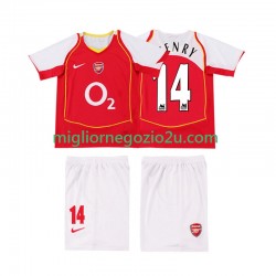 Maglia Arsenal Thierry Henry 14 2005 Retro Bambino Casa Divisa 2004 Manica Corta