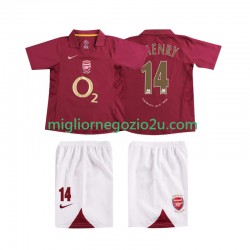 Maglia Arsenal Thierry Henry 14 2005 Retro Bambino Casa Divisa 2006 Manica Corta