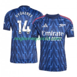 Maglia Arsenal Viktor Gyokeres 14 Uomo Trasferta Divisa 2025-2026 Manica Corta