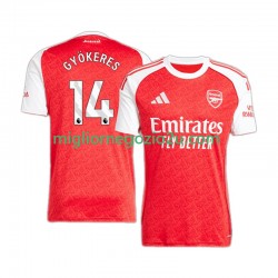 Maglia Arsenal Viktor Gyokeres 14 Uomo Casa Divisa 2025-2026 Manica Corta