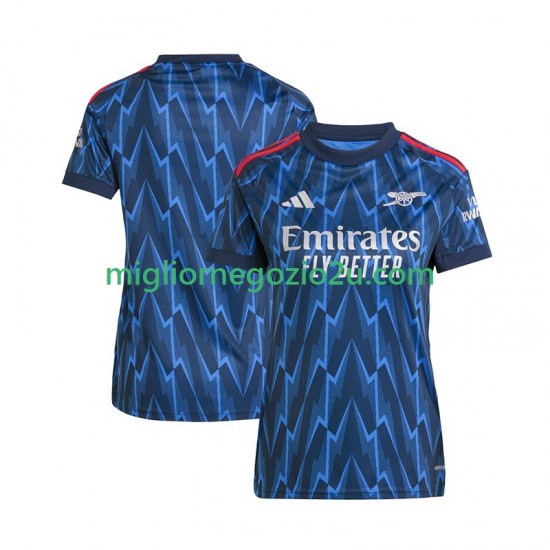 Maglia Arsenal Donna Trasferta Divisa 2025-2026 Manica Corta