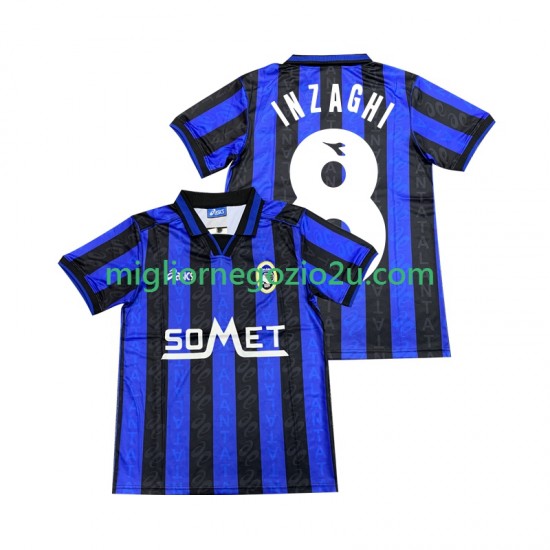 Maglia Atalanta INZAGHI 8 1996 1997 Uomo Casa Divisa Manica Corta