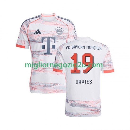 Maglia FC Bayern München Alphonso Davies 19 Uomo Trasferta Divisa 2025-2026 Manica Corta
