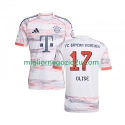 Maglia FC Bayern München Michael Olise 17 Uomo Trasferta Divisa 2025-2026 Manica Corta