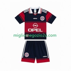 Maglia FC Bayern München 1997 Retro Bambino Casa Divisa 1999 Manica Corta