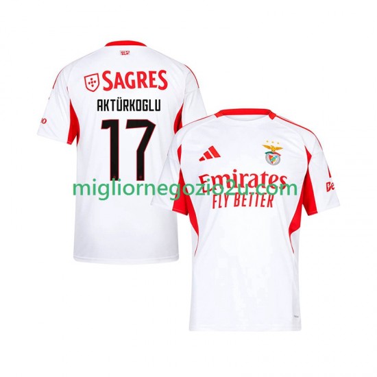 Maglia Benfica Kerem Akturkoglu 17 Uomo Trasferta Divisa 2025-2026 Manica Corta