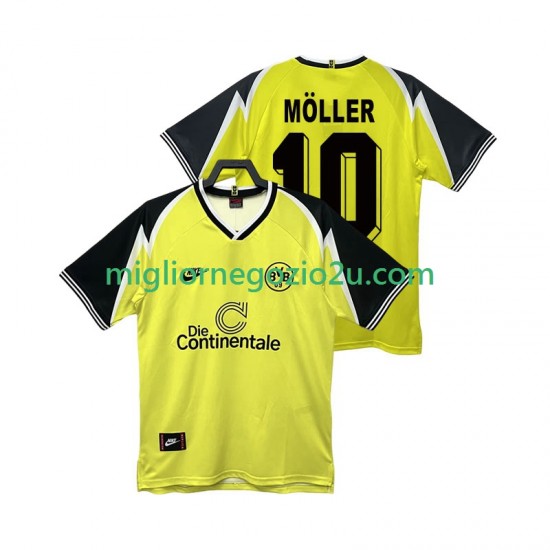 Maglia Borussia Dortmund Moller 10 1995 1996 Retro Uomo Casa Divisa Manica Corta