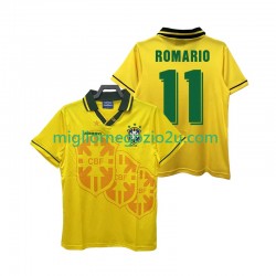 Maglia Brasile ROMARIO 11 Retro Uomo Casa Divisa 1994 Manica Corta