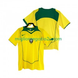 Maglia Brasile Retro Uomo Casa Divisa 2004 Manica Corta