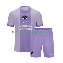 Maglia Brighton & Hove Albion Bambino Trasferta Divisa 2025-2026 Manica Corta