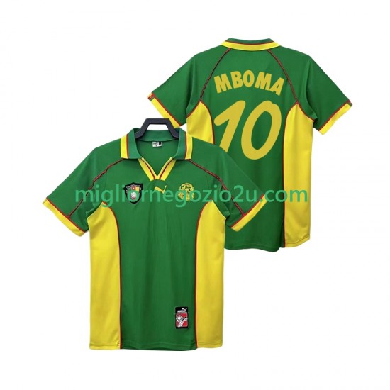 Maglia Camerun MBOBA 10 Retro Uomo Casa Divisa 1998 Manica Corta
