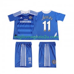 Maglia Chelsea DROGBA 11 2012 Retro Bambino Casa Divisa 2011 Manica Corta