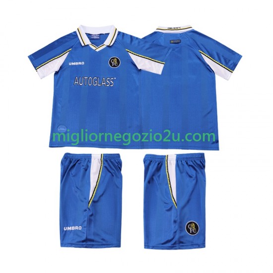 Maglia Chelsea 1997 Retro Bambino Casa Divisa 1999 Manica Corta