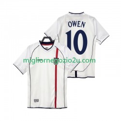 Maglia Inghilterra OWEN 10 Retro Uomo Casa Divisa 2002 Manica Corta