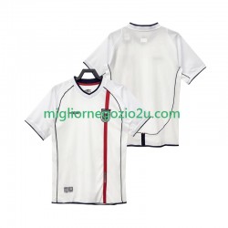 Maglia Inghilterra Retro Uomo Casa Divisa 2002 Manica Corta