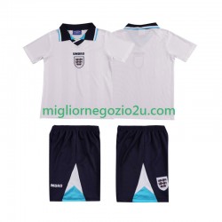 Maglia Inghilterra 1996 Retro Bambino Casa Divisa Manica Corta
